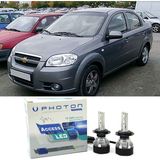 Photon Chevrolet Aveo LED Xenon Uzun + Kısa Far Ampulü H4 Access Yeni Seri Beyaz - 00-Beyaz