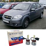 Photon Chevrolet Aveo LED Xenon Uzun + Kısa Far Ampulü H4 Duo Yeni Seri Beyaz