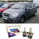 Photon Chevrolet Aveo LED Xenon Uzun + Kısa Far Ampulü H4 Mono Yeni Seri Beyaz