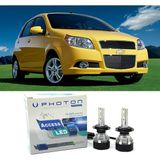 Photon Chevrolet Aveo Uzun + Kısa Far Ampulü H4 Access Yeni Seri Beyaz 2003-2011 - 00-Beyaz