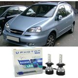 Photon Chevrolet Rezzo LED Xenon Uzun + Kısa Far Ampulü H4 Access Yeni Seri Beyaz - 00-Beyaz