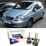 Photon Chevrolet Rezzo LED Xenon Uzun + Kısa Far Ampulü H4 Mono Yeni Seri Beyaz