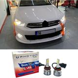 Photon Citroen C Elysee LED Xenon Uzun Far Ampulü H1 Duo Yeni Seri Beyaz 2012-2023