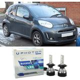 Photon Citroen C1 Uzun + Kısa Far Ampulü H4 Access Yeni Seri Beyaz 2005-2014 - 00-Beyaz