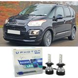 Photon Citroen C3 Picasso LED Xenon Kısa Far Ampulü H7 Access Yeni Seri Beyaz 2009 - 2017 - 00-Beyaz