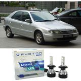Photon Citroen Xsara LED Xenon Uzun + Kısa Far Ampulü H4 Access Yeni Seri Beyaz - 00-Beyaz