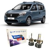 Photon Dacia Dokker Uzun LED Xenon Kısa Far Ampulü H4 Mono Yeni Seri Beyaz