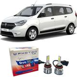 Photon Dacia Lodgy Uzun + Kısa Far Ampulü H4 Duo Yeni Seri Beyaz 2012-2021