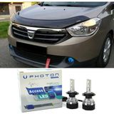 Photon Dacia Lodgy Uzun LED Xenon Kısa Far Ampulü H4 Access Yeni Seri Beyaz - 00-Beyaz
