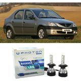 Photon Dacia Logan Uzun + Kısa LED Xenon Kısa Far Ampulü H4 Access Yeni Seri Beyaz - 00-Beyaz