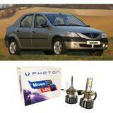 Photon Dacia Logan Uzun + Kısa LED Xenon Kısa Far Ampulü H4 Mono Yeni Seri Beyaz