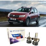 Photon Dacia Sandero Stepway Kısa LED Xenon Far Ampulü H7 Mono Yeni Seri Beyaz 2016-2020