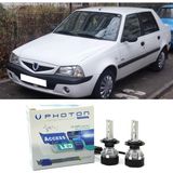 Photon Dacia Solenza Uzun + Kısa LED Xenon Kısa Far Ampulü H4 Access Yeni Seri Beyaz - 00-Beyaz