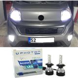 Photon Fiat Fiorino LED Xenon Uzun + Kısa Far Ampulü H4 Access Yeni Seri Beyaz - 00-Beyaz