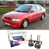 Photon Ford Escort LED Xenon Uzun + Kısa Far Ampulü H4 Mono Yeni Seri Beyaz 1990-2000