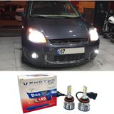 Photon Ford Fiesta Mk5 LED Xenon Sis Farı Ampulü H11 Duo Yeni Seri Beyaz 2001-2008