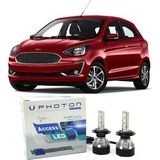 Photon Ford Ka Uzun + Kısa Far Ampulü H4 Access Yeni Seri Beyaz 2016-2020 - 00-Beyaz