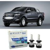 Photon Ford Ranger LED Xenon Kısa Far Ampulü H11 Access Yeni Seri Beyaz 2012-2018 - 00-Beyaz