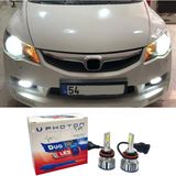 Photon Honda Civic Fd6 LED Xenon Kısa Far Ampulü Hb4 Duo Yeni Seri Beyaz 2006-2012