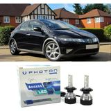 Photon Honda Civic Hb LED Xenon Kısa Far Ampulü H7 Access Yeni Seri Beyaz 2006+ - 00-Beyaz