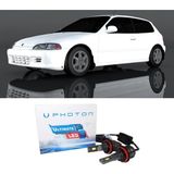 Photon Honda Civic Uzun + Kısa Far Ampulü H4 Ultimate Yeni Seri Beyaz 1992-1995