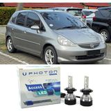 Photon Honda Jazz Uzun + Kısa Far Ampulü H4 Access Yeni Seri Beyaz 2002-2008 - 00-Beyaz