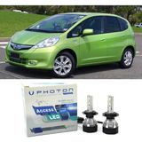 Photon Honda Jazz Uzun + Kısa Far Ampulü H4 Access Yeni Seri Beyaz 2008-2015 - 00-Beyaz