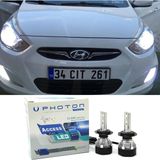 Photon Hyundai Accent Blue LED Xenon Uzun Kısa Far Ampulü H4 Access Yeni Seri Beyaz - 00-Beyaz