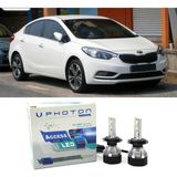 Photon Kia Cerato LED Xenon Uzun + Kısa Far Ampulü H4 Access Yeni Seri Beyaz 2003-2012 - 00-Beyaz