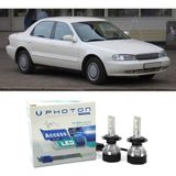 Photon Kia Clarus LED Xenon Uzun + Kısa Far Ampulü H4 Access Yeni Seri Beyaz - 00-Beyaz