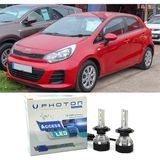 Photon Kia Rio Uzun + Kısa Far Ampulü H4 Access Yeni Seri Beyaz 2011-2017 - 00-Beyaz