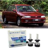 Photon Mitsubishi Lancer LED Xenon Uzun + Kısa Far Ampulü H4 Access Yeni Seri Beyaz 1993-1996 - 00-Beyaz