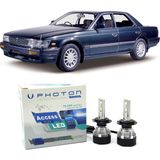 Photon Nissan Laurel LED Xenon Uzun + Kısa Far Ampulü H4 Access Yeni Seri Beyaz - 00-Beyaz