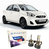 Photon Nissan Micra LED Xenon Uzun + Kısa Far Ampulü H4 Mono Yeni Seri Beyaz 2010-2017