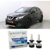 Photon Nissan Qashqai J11 LED Xenon Kısa Far Ampulü H11 Access Yeni Seri Beyaz 2014+ - 00-Beyaz