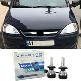 Photon Opel Corsa C LED Xenon Kısa Far Ampulü H7 Access Yeni Seri Beyaz 2000-2006 - 00-Beyaz