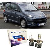 Photon Peugeot 1007 Uzun+Kısa Far Ampulü H4 Mono Yeni Seri Beyaz 2005-2009