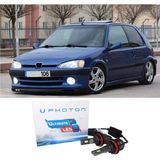 Photon Peugeot 106 LED Xenon Uzun + Kısa Far Ampulü H4 Ultimate 9500 Lumens Yeni Seri Beyaz
