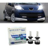 Photon Peugeot 107 LED Xenon Uzun + Kısa Far Ampulü H4 Access Yeni Seri Beyaz - 00-Beyaz