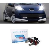 Photon Peugeot 107 LED Xenon Uzun + Kısa Far Ampulü H4 Ultimate 9500 Lumens Yeni Seri Beyaz
