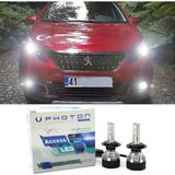Photon Peugeot 2008 LED Xenon Uzun Far Ampulü H7 Access Yeni Seri Beyaz 2013-2019 - 00-Beyaz