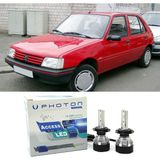Photon Peugeot 205 Uzun+Kısa Far Ampulü H4 Access Yeni Seri Beyaz 1986-1998 - 00-Beyaz