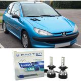 Photon Peugeot 206 LED Xenon Uzun + Kısa Far Ampulü H4 Access Yeni Seri Beyaz 1998-2003 - 00-Beyaz