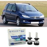 Photon Peugeot 206 Sw Uzun+Kısa Far Ampulü H4 Access Yeni Seri Beyaz 2002-2007 - 00-Beyaz