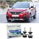 Photon Peugeot 3008 LED Xenon Uzun Far Ampulü Hb3 9005 Access Yeni Seri Beyaz 2016+ - 00-Beyaz