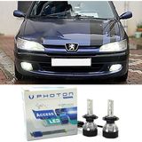 Photon Peugeot 306 LED Xenon Kısa Far Ampulü H7 Access Yeni Seri Beyaz 1996+ - 00-Beyaz