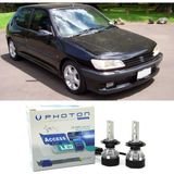 Photon Peugeot 306 LED Xenon Uzun + Kısa Far Ampulü H4 Access Yeni Seri Beyaz 1993-1996 - 00-Beyaz