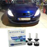 Photon Peugeot 307 LED Xenon Uzun Far Ampulü H7 Access Yeni Seri Beyaz 2005+ - 00-Beyaz