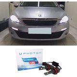 Photon Peugeot 308 LED Xenon Uzun Far Ampulü H1 Ultimate 9500 Lumens Yeni Seri Beyaz