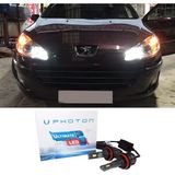 Photon Peugeot 407 LED Xenon Kısa Far Ampulü H1 Ultimate 9500 Lumens Yeni Seri Beyaz